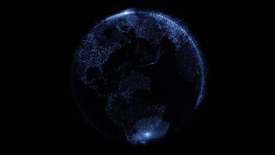 科技粒子地球元素带透明通道AE视频素材教程下载