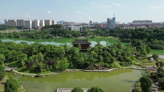 航拍江西吉安吉州窑遗址公园视频素材模板下载