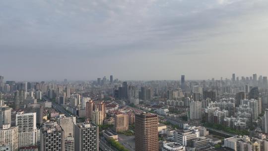 上海清晨日出航拍