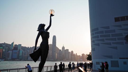 香港维多利亚港星光大道雕像