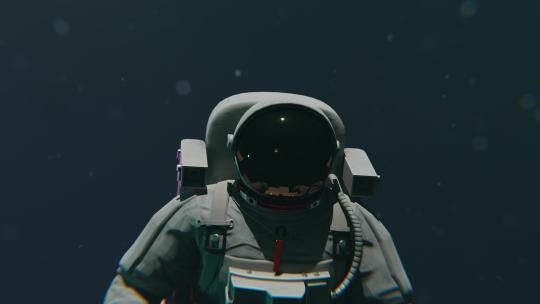 宇航员遨游太空