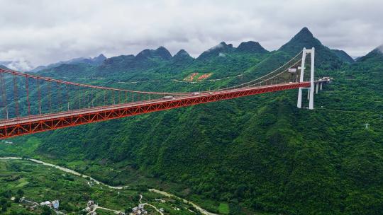 4k 航拍贵州基建坝陵河大桥