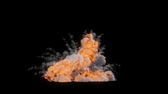 4k巨大的大型爆炸烟尘火光光效-alpha (15)