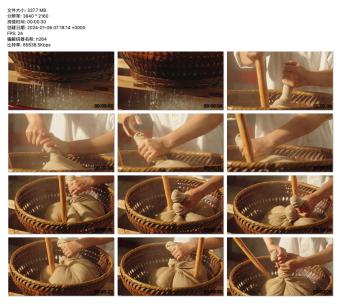 洗米的传统手法：厨房中的基础技艺高清在线视频素材下载