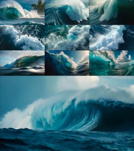 海洋海浪乘风破浪高清在线视频素材下载