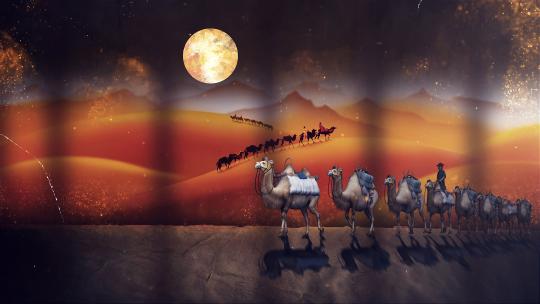 丝绸之路 沙漠驼队