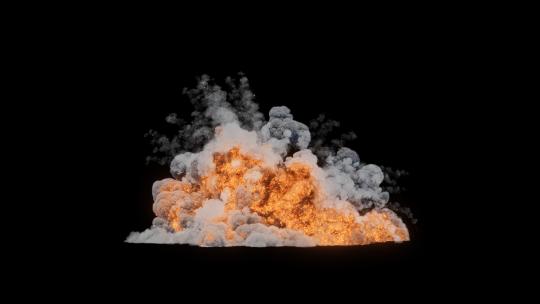 4k巨大的大型爆炸烟尘火光光效-alpha (9)
