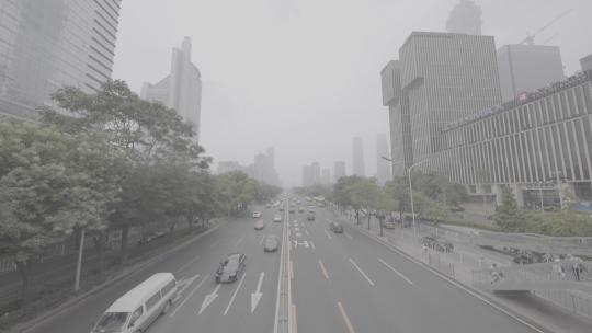 北京城市街道车流空镜