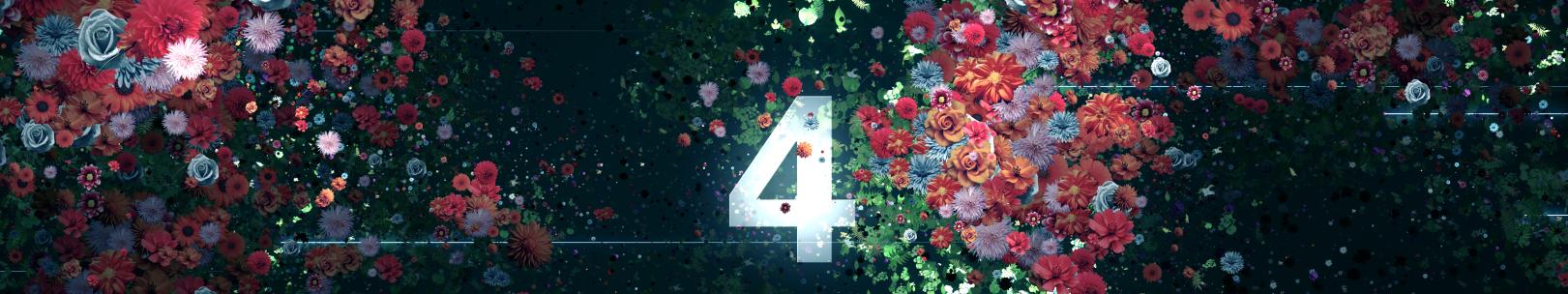 唯美鲜花树叶倒计时