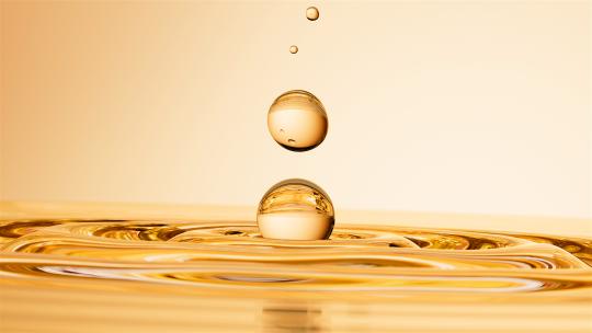水油精华球分子金色萃取化妆品精华透明液体视频素材模板下载