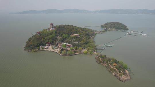 原创 江苏无锡鼋头渚太湖仙岛自然风光航拍