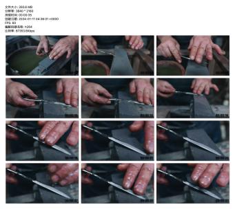 《手工艺的传承：铁匠磨刀技艺展示》高清在线视频素材下载
