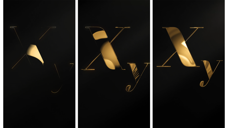 竖屏暗调黑金质感大气企业地产logo展示