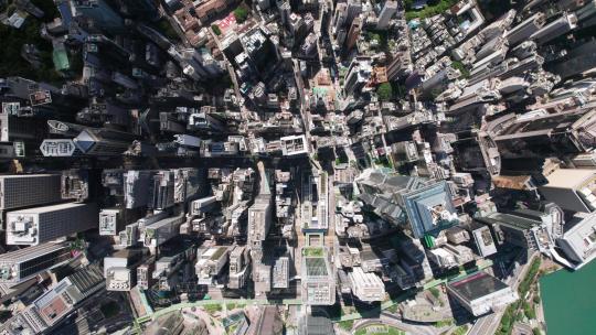 航拍中国香港港岛高楼大厦城市建筑大景视频素材模板下载